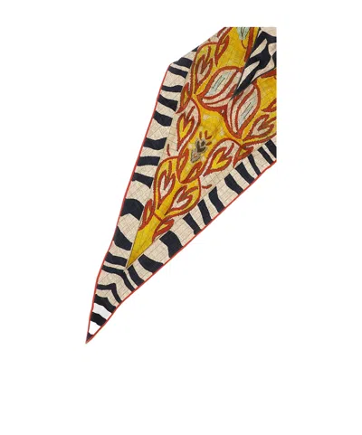 Pierre-louis Mascia Printed Patterned Silk Scarf In Multi