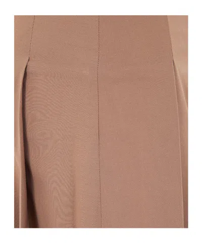 Rohe Pleated Wool Skirt Clothing In Brown