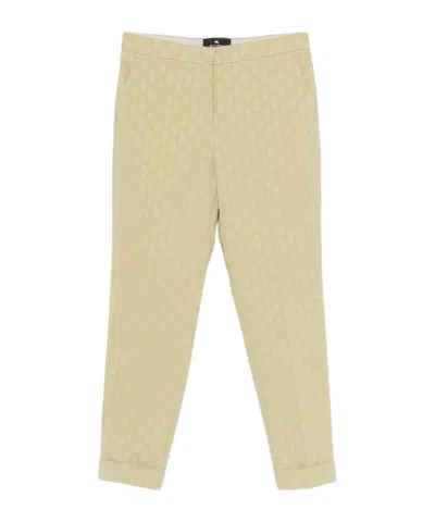 Etro Patterned Trousers In Neutral