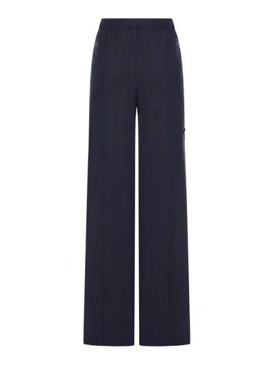 Prada Wide-leg Casual Pants In Blue