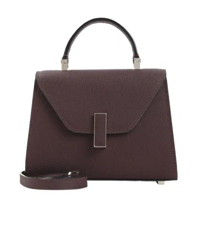 Valextra Iside Mini Bag Adjustable Strap Top Handle In Purple