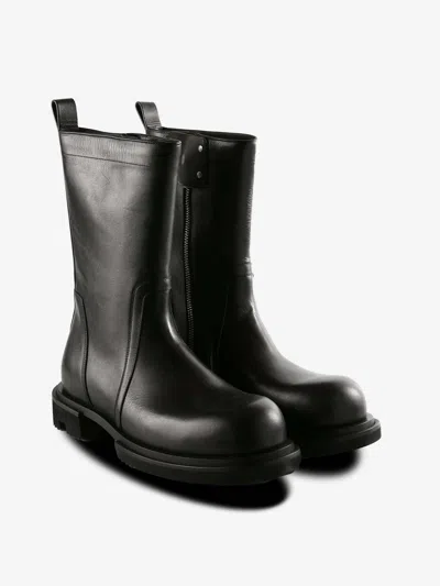 Rick Owens Leather Boots In Black