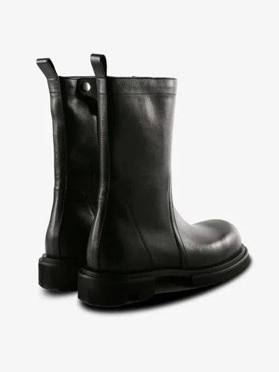 Rick Owens Leather Boots In Black