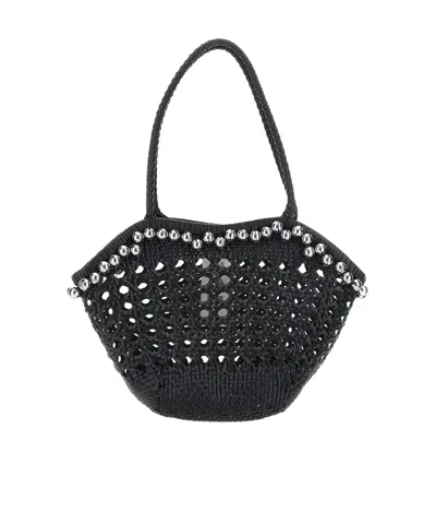 Osoi Woven Shoulder Bag In Black