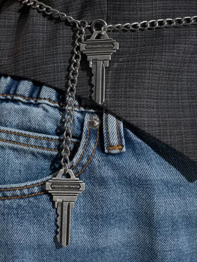 Alexander Wang Wool-blend Chain-detail Waistcoat In Gray