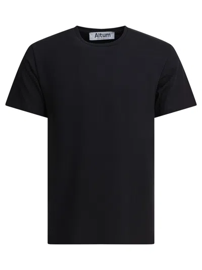 Altum Black Cotton T-shirt In Blue