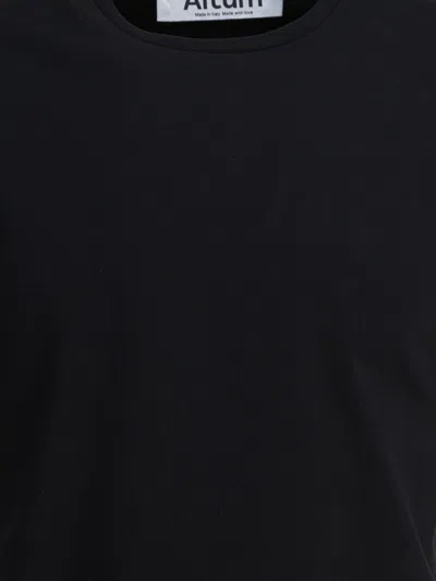 Altum Black Cotton T-shirt In Blue