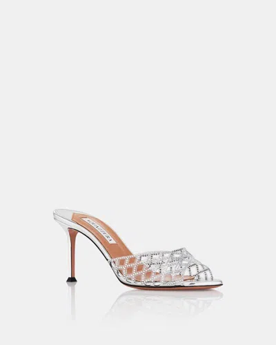 Aquazzura Lumiere Mule 75 In White