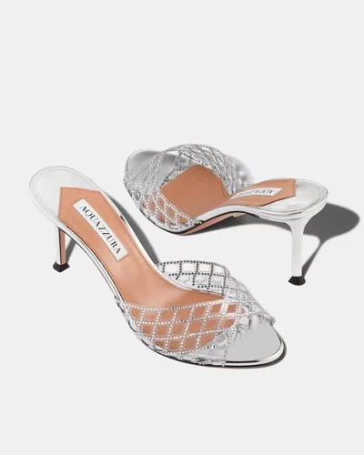 Aquazzura Lumiere Mule 75 In White