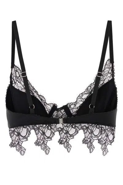 Blumarine Stretch Jersey Bra Lace Detailing In Black