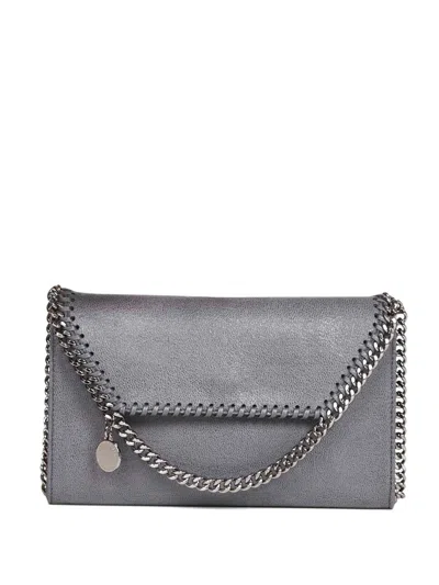Stella Mccartney Falabella Crossbody Wallet Bag In Dark Barolo In Gray