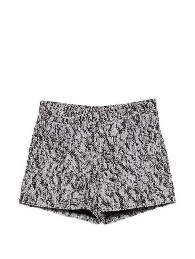 Iro Edela Cotton Blend Shorts Textured Pockets In Brown
