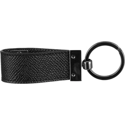 Dolce & Gabbana Leather Keyring With Logo In Black