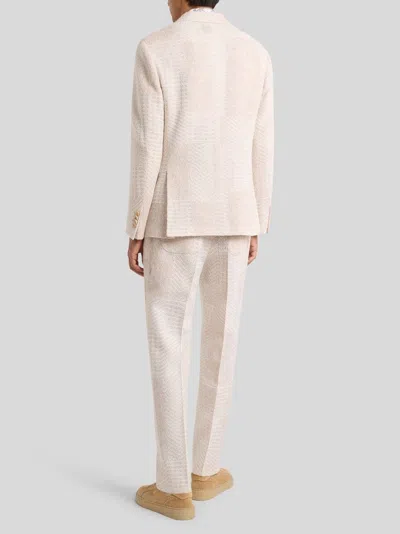 Etro Herringbone-pattern Blazer In Neutral