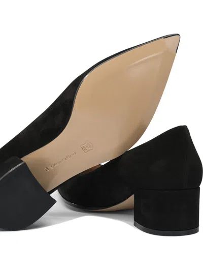 Gianvito Rossi Piper Suede Leather Pumps In Black