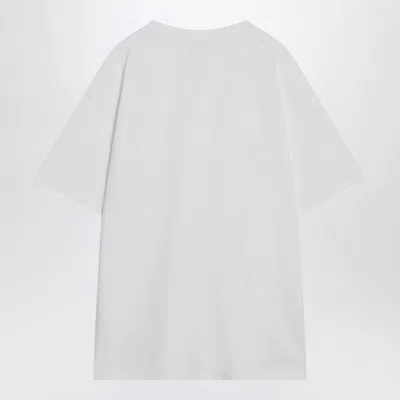 Givenchy White Cotton And Silk T-shirt With Jacquard Logo Men In White