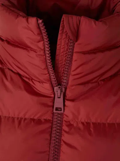 Herno Hooded Zip-up Padded Jacket In Burgundy
