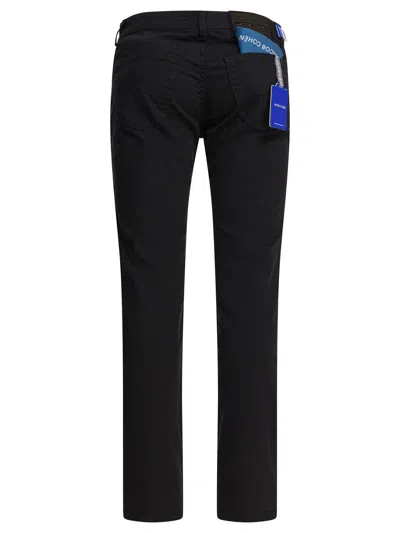 Jacob Cohen Black Elastane Jeans In Black