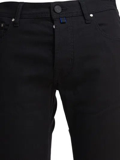 Jacob Cohen Black Elastane Jeans In Black