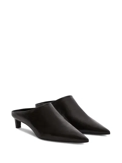 Jil Sander Leather Mules In Black