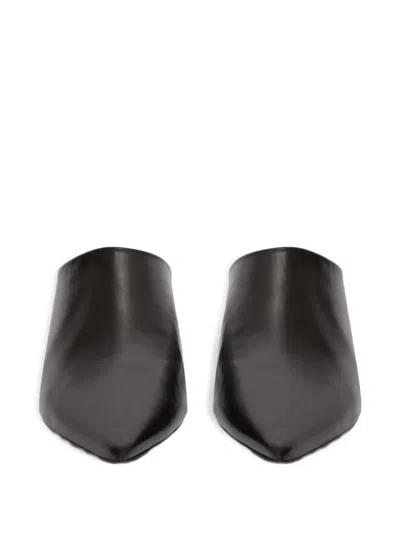 Jil Sander Leather Mules In Black