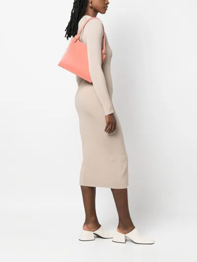 Jil Sander Rectangular Shape Knotted Handles In Pink