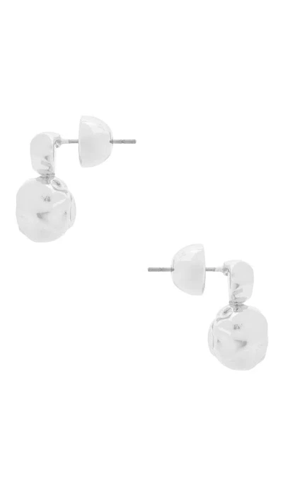 Ettika Molten Mini Stud Earrings In Metallic