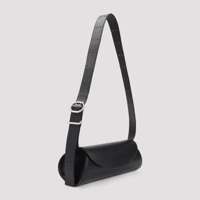 Jil Sander Sm Cannolo Shoulder Bag In Black