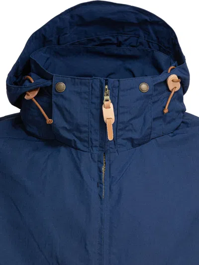 Manifattura Ceccarelli Navy Blazer Coat With Concealed Zip Collar In Blue