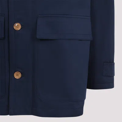 Marni Parka In Gabardine De Coton In Blue