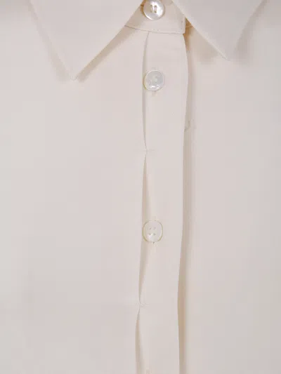 Max Mara Cream Stretch Silk Avion Shirt In Neutral