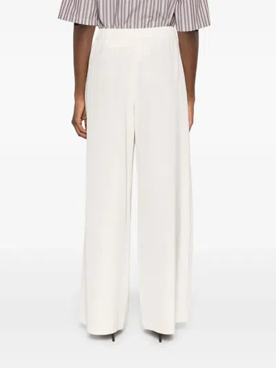 Max Mara Stretch Silk Boon Pant In White