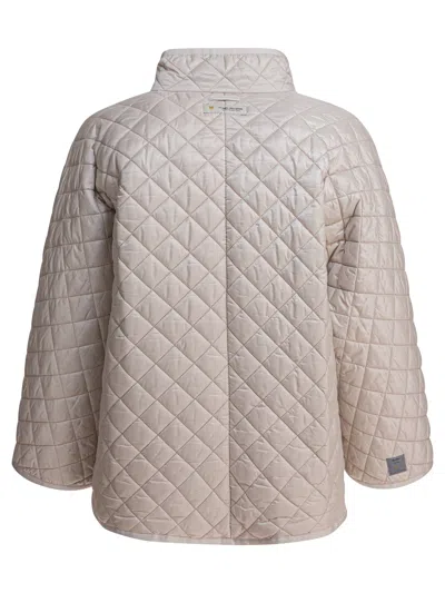 Max Mara The Cube Delfina Quilted Zip-up Jacket In Neutral