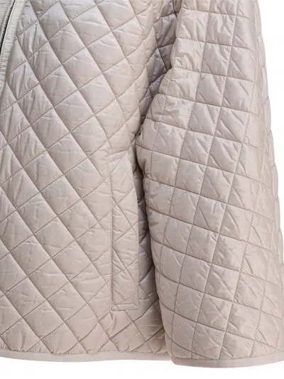 Max Mara The Cube Delfina Quilted Zip-up Jacket In Neutral