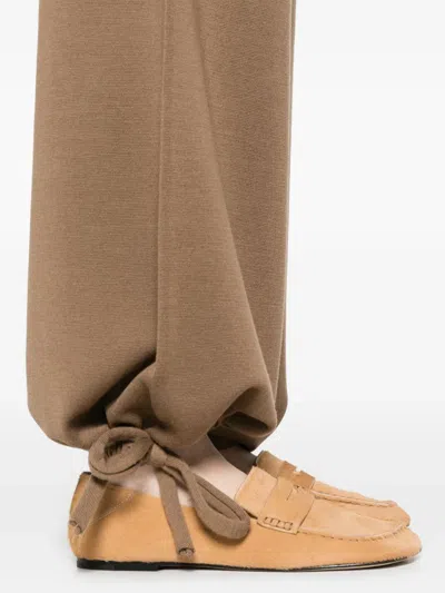 Max Mara Virgin Wool Pants In Brown