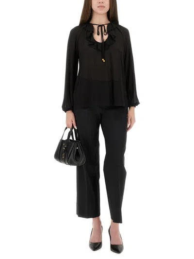 Michael Michael Kors Black Recycled Polyester Shirts In Black