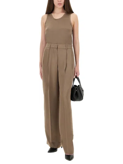 Michael Michael Kors Dove Recycled Polyester Tops In Brown