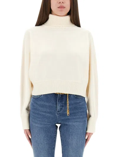 Michael Michael Kors Powder Merino Wool Sweaters In White