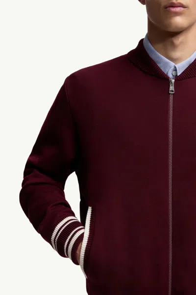 Moncler Cardigan In Red