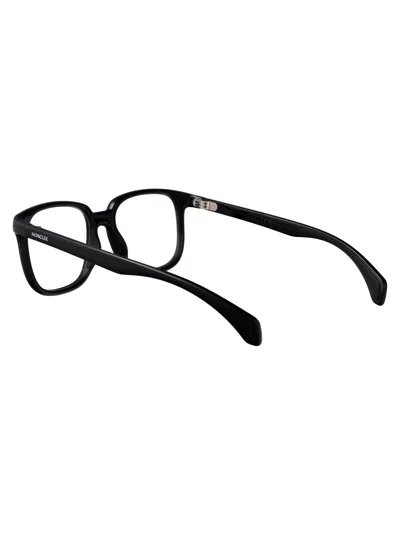 Moncler Shiny Black Acetate Glasses In Transparent