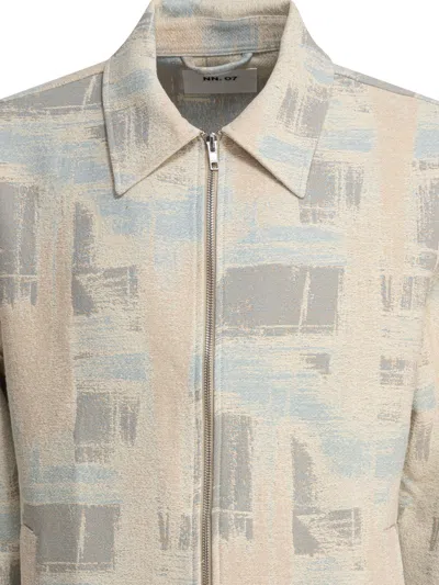 Nn07 Nn.07 Ashley Blue Abstract Pattern Jacket In Neutral