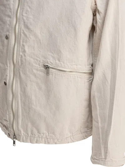 Nonnative Relaxed Fit Cotton-linen Blend Jacket In Neutral