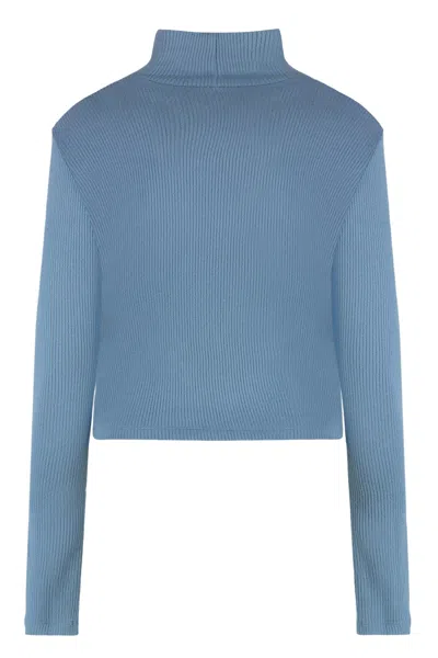 Sablyn Hailey Turtleneck Sweater In Blue