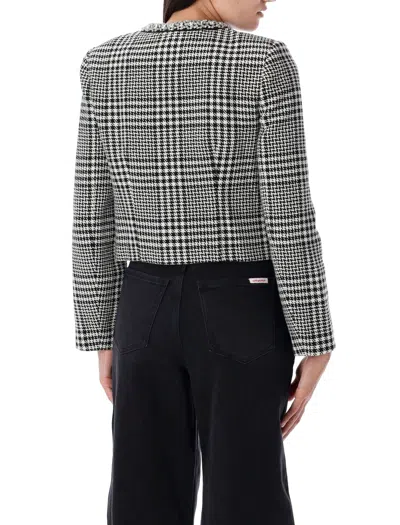 Self-portrait Self Portrait Houndstooth Blazer In Multi