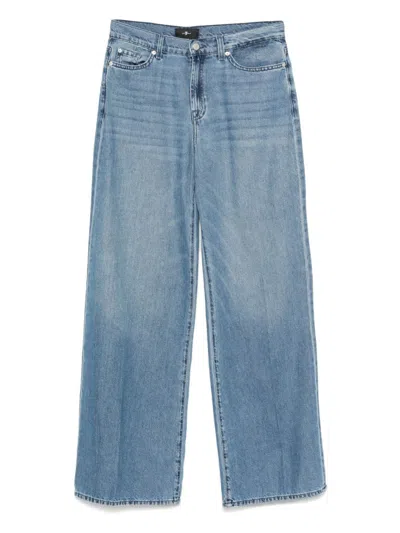 Seven Lotta Wide-leg Denim Jeans In Blue