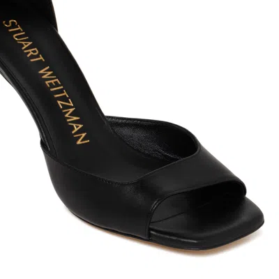 Stuart Weitzman Black Smooth Calf Sandals