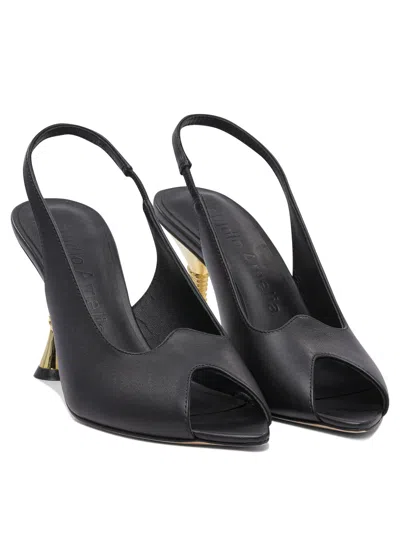 Studio Amelia Open-toe Slingback Heeled Shoes In Black