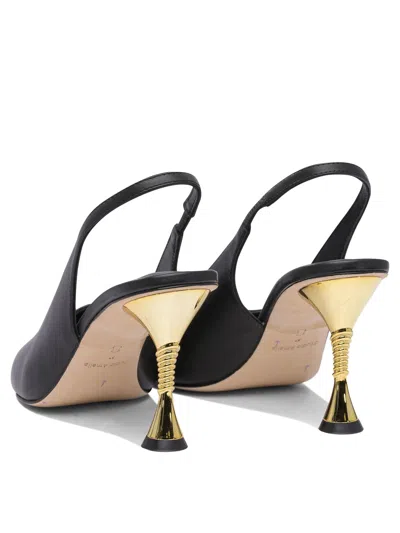 Studio Amelia Open-toe Slingback Heeled Shoes In Black