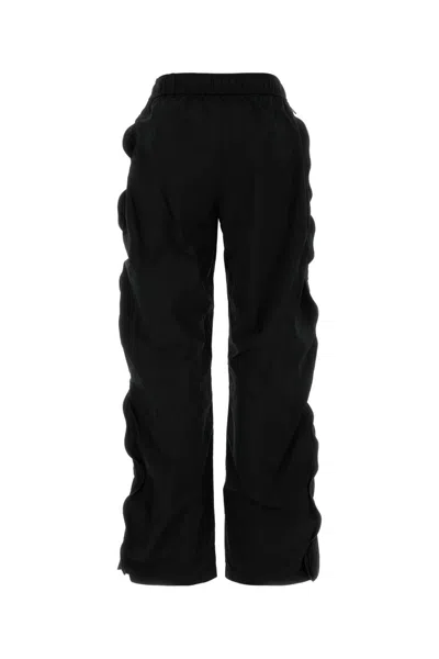 Alexander Wang T T By Alexander Wang Mid-rise Track Pants With Zipper In Black
