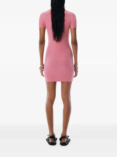 Alexander Wang T T By Alexander Wang Pink Stretch Polyester Mini Dress In Pink